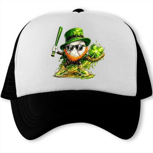 St Patrick’s Day Baseball Shamrock Player Trucker Cap - Sportilla