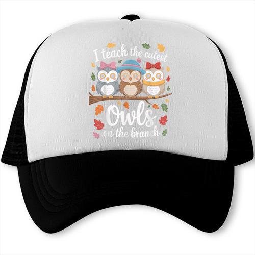 Teaching Owls On The Branch Back To School Trucker Cap - Savourry