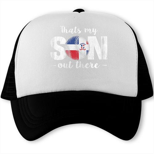 Thats My Son Out There For a Dominican Baseball Mom Trucker Cap - Sportilla