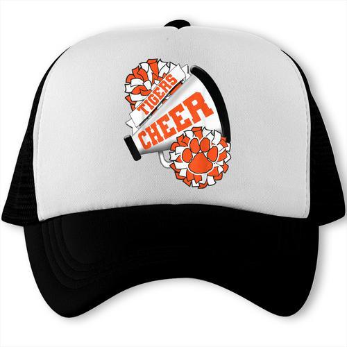 Tigers Cheerleading Back To School Cheer Team Spirit Orange Trucker Cap - Savourry