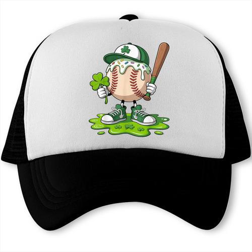 Toddler Baseball Drip Ice Cream Boys Kids St Patricks Day Trucker Cap - Sportilla