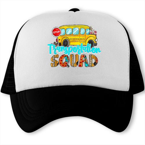 Transportation Squad Bus Driver Back To School Trucker Cap - Savourry