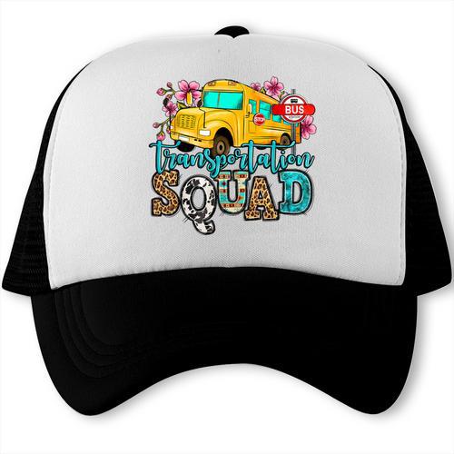Transportation Squad Bus Driver School Bus Back To School Trucker Cap - Savourry