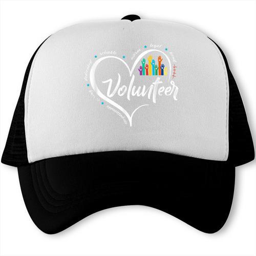 Volunteer Heart Back To School Art Vintage Trucker Cap - Savourry