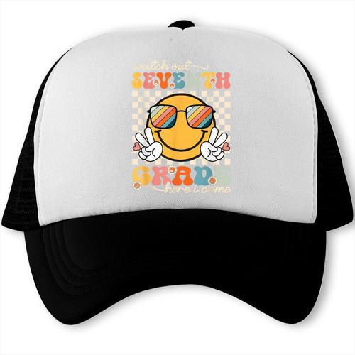 Watch Out Seventh Grade Here I Come Back To School 7th Grade Trucker Cap - Savourry
