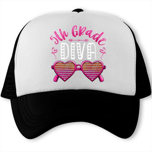 Women's 5th Grade Diva Back To School Fifth Grade For Girls Trucker Cap - Savourry