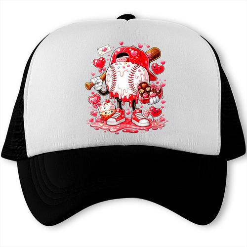 Women's Baseball Drip Ice Cream Boys Kids Youth Valentines Trucker Cap - Sportilla