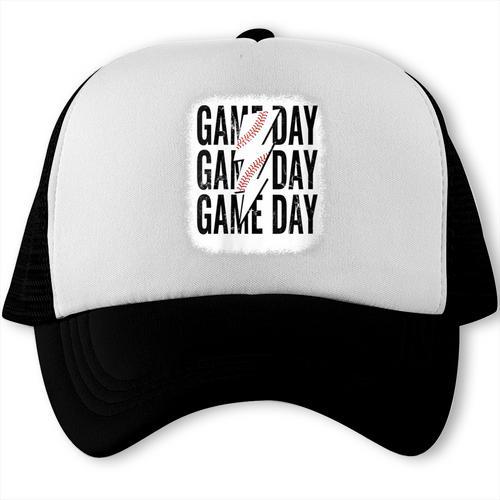 Womens Baseball Mom Leopard Game Day Mother's Day Trucker Cap - Sportilla