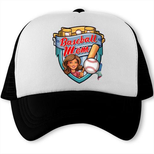 Womens Baseball Mom Mama Mother's In My Baseball Mom Era Trucker Cap - Sportilla