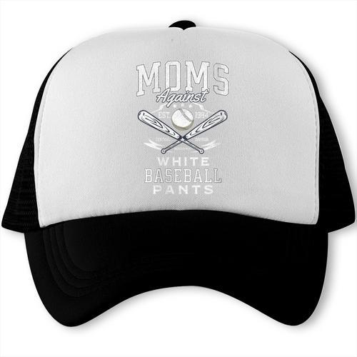 Women's Baseball Mom Moms Against Baseball Pants Proud Trucker Cap - Sportilla