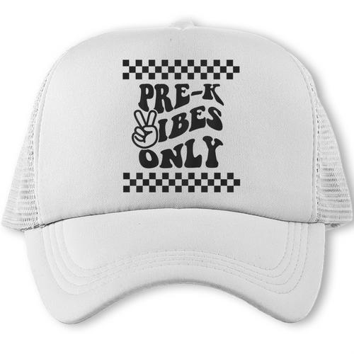 1st Day Of Prek Vibes Only Girls Back To School Pre K Boys Trucker Cap - Savourry