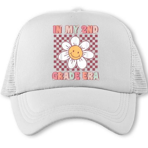 In My 2nd Grade Era Cute Groovy Second Grade Back To School Trucker Cap - Savourry