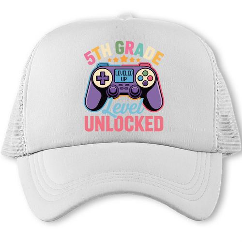 5th Grade Level Unlocked Shirt – Gamer Back To School Performance Trucker Cap - Savourry