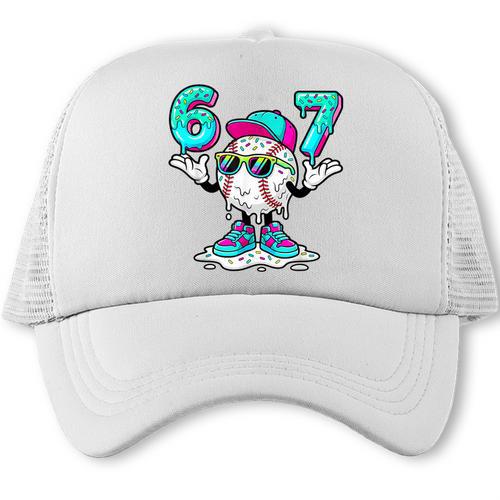 67 Baseball Drip Ice Cream 67 Baseball Men Boy Kids Trucker Cap - Sportilla