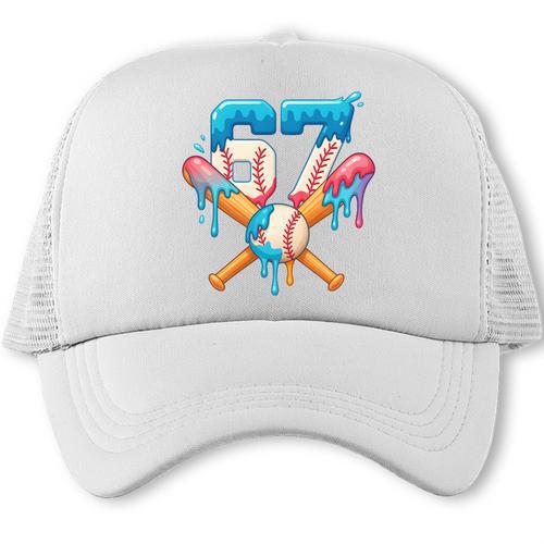 67 Baseball Life Style 101 Apparel Youth Drip Baseball Boys Trucker Cap - Sportilla