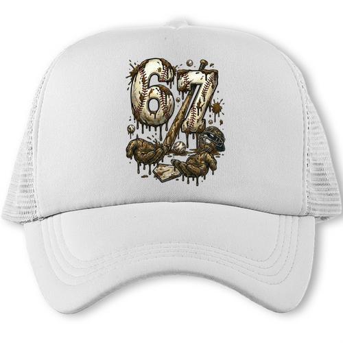 67 Baseball Six Seven Baseball 6 7 Kids Boys Girls Trucker Cap - Sportilla