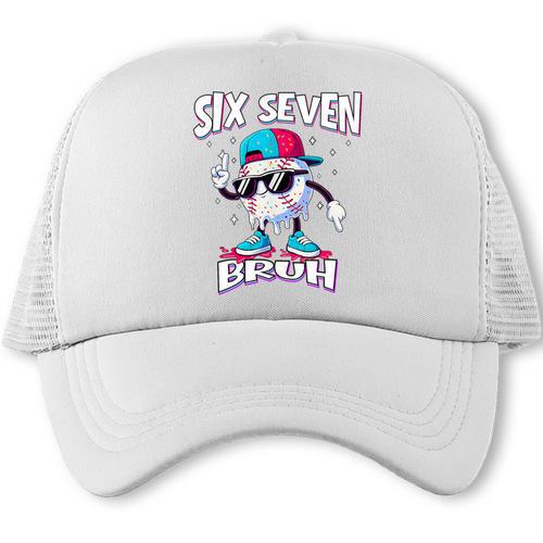 67 Meme Six Seven Baseball Ice Cream Drip Girls Boys Premium Tri-Blend Trucker Cap - Sportilla