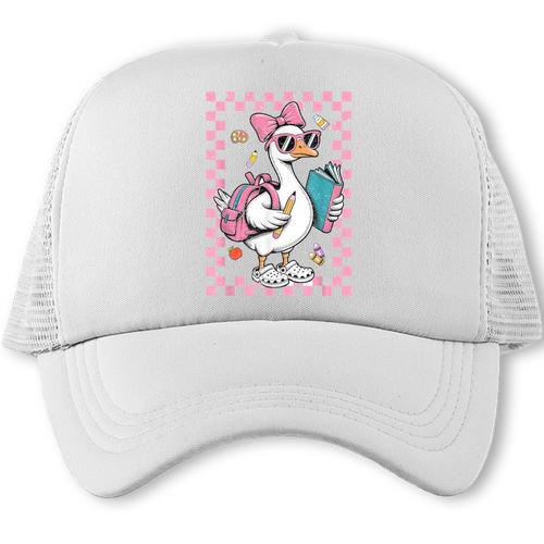 Back To School Goose First Day Of School Boy Girl Trucker Cap - Savourry