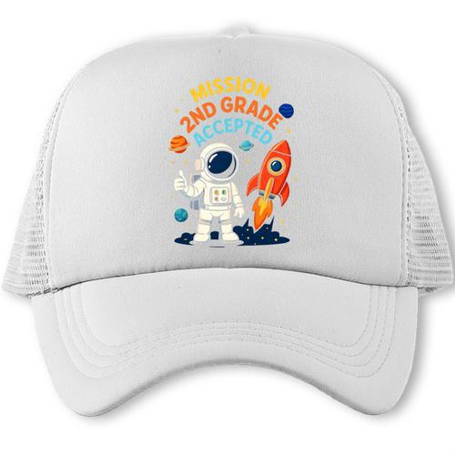 Back To School Mission Second 2nd Grade Accepted Astronaut Premium Tri-Blend Trucker Cap - Savourry