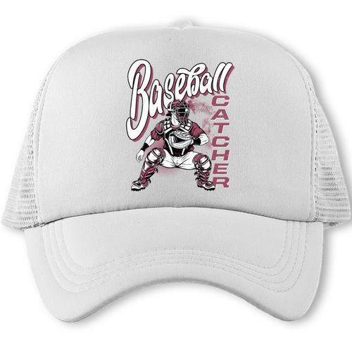 Baseball Catcher Gear Home Plate Trucker Cap - Sportilla
