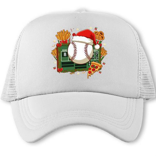 Baseball Christmas Scoreboard Celebration Premium Tri-Blend Trucker Cap - Sportilla