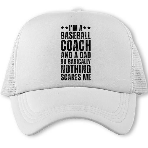 Baseball Coach And A Dad So Basically Baseball Dad Trucker Cap - Sportilla