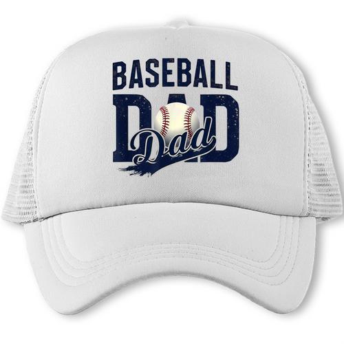 Baseball Dad Daddy Papa Trucker Cap - Sportilla