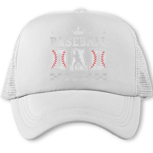 Baseball Dad Father's Day Baseball Father Retro Vintage Premium Trucker Cap - Sportilla