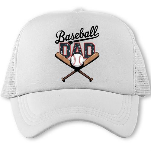 Baseball Dad For Father's Day Game Day Celebration Trucker Cap - Sportilla