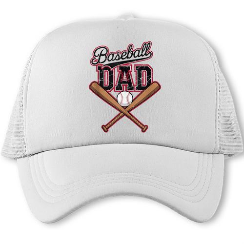Baseball Dad Fathers Day Game Day Toddler Kids Sport Lovers Trucker Cap - Sportilla
