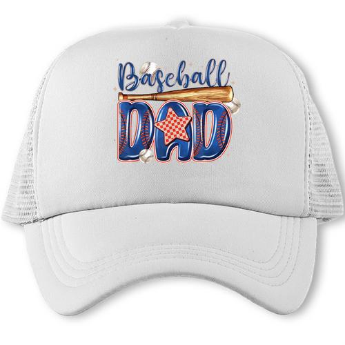 Baseball Dad Game Day Fathers Day Trucker Cap - Sportilla