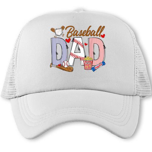 Baseball Dad Game Day Sport Lovers Baseball Fathers Day Trucker Cap - Sportilla