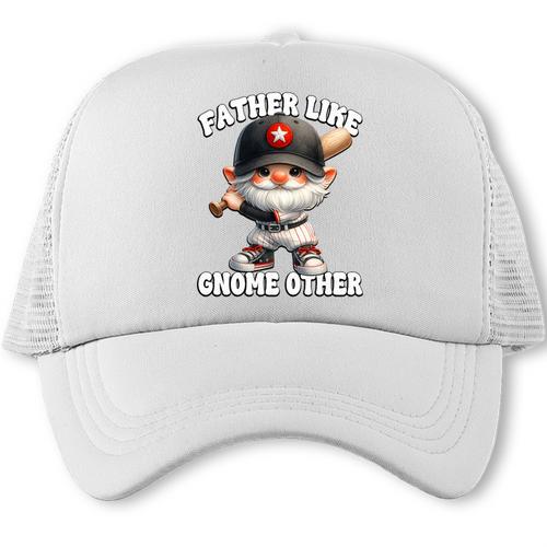 Baseball Dad Gnome For Baseball Grandpa Fathers Day Premium Tri-Blend Trucker Cap - Sportilla