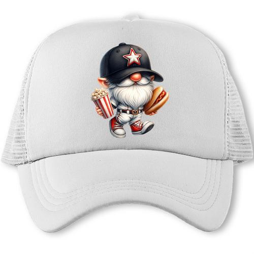 Baseball Dad Gnome Grandpa For Men Baseball Hot Dog Trucker Cap - Sportilla