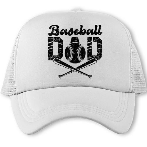 Baseball Dad Happy Fathers Day For Men Wife Daughter Son Trucker Cap - Sportilla