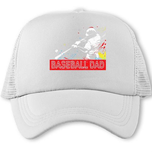 Baseball Dad Baseball Pop Art Baseball Sport Team Premium Trucker Cap - Sportilla