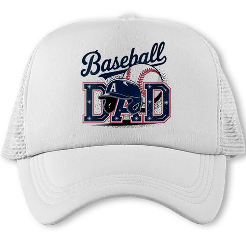 Baseball Dad Proud Fathers Sports Gear Trucker Cap - Sportilla