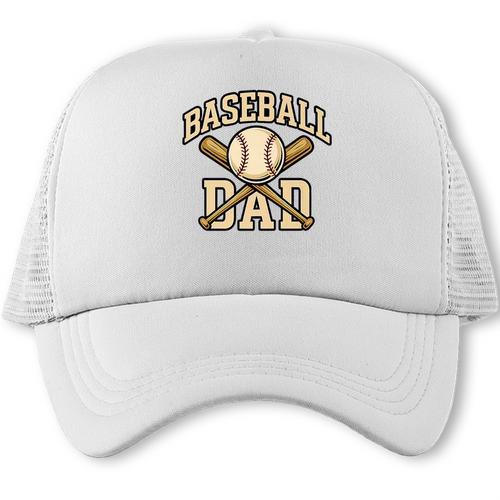 Baseball Dad Sports With Bats And Ball Graphic Premium Trucker Cap - Sportilla