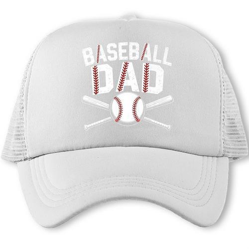 Baseball Dad Tees For Men Boys Kid Happy Fathers Day Premium Trucker Cap - Sportilla