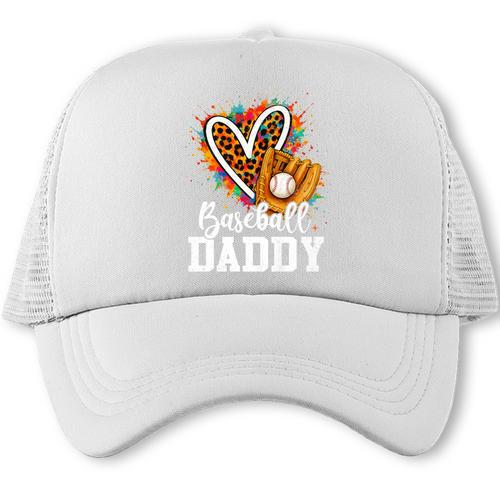 Baseball Daddy Fathers Day Premium Trucker Cap - Sportilla