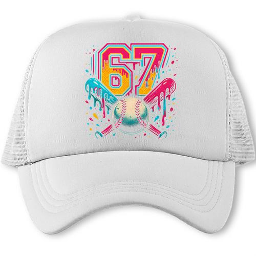 Baseball Drip 6 7 Number 67 Six Seven Meme Boys Kids Trucker Cap - Sportilla