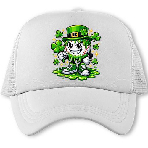 Baseball Drip Icecream Apparel Youth Boy St Patrick Day Trucker Cap - Sportilla