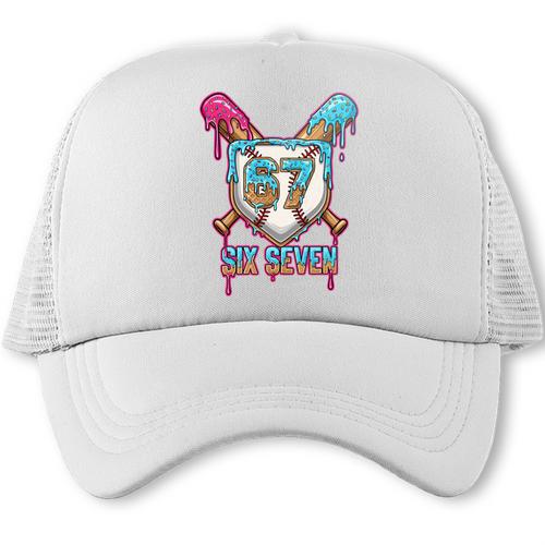 Baseball Drip Number 67 Player 6-7 Six Seven Meme Gen Alpha Trucker Cap - Sportilla