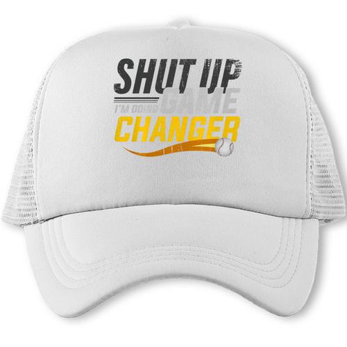 Baseball Fan Shut Up I'm Doing Game Changer Premium Tri-Blend Trucker Cap - Sportilla