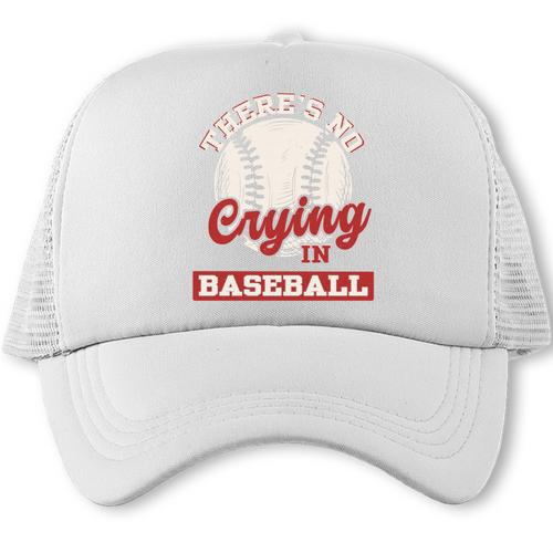 Baseball Game Day There Is No Crying In Baseball Trucker Cap - Sportilla
