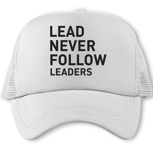 Baseball Lead Never Follow Leaders Team Captain Leadership Premium Tri-Blend Trucker Cap - Sportilla