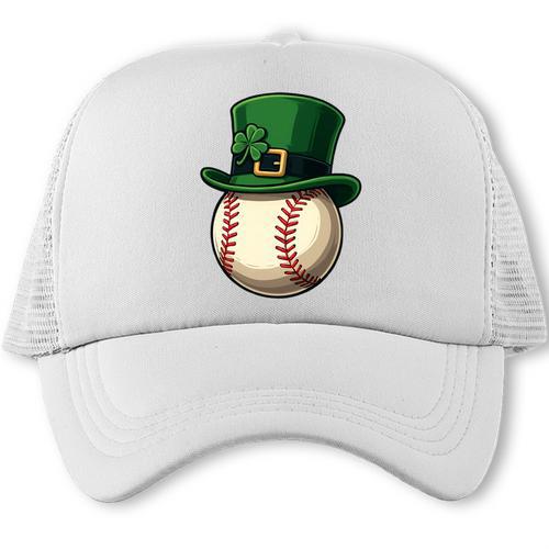 Baseball Leprechaun Hat Saint Patrick Retro Trucker Cap - Sportilla