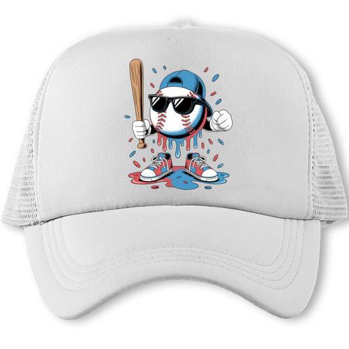 Baseball Lifestyle Apparel Youth Baseball Ice Cream Drip Trucker Cap - Sportilla