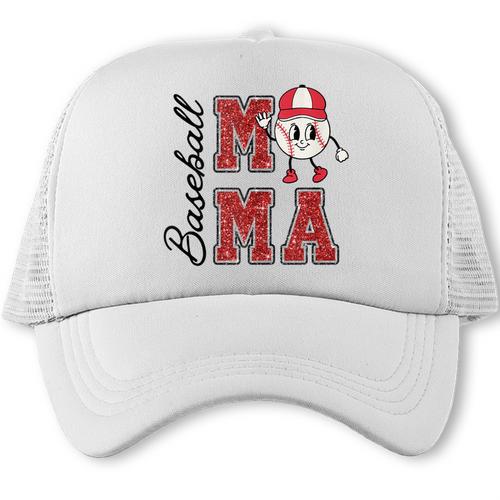 Baseball Mama Baseball Mom Game Day Senior Night Trucker Cap - Sportilla