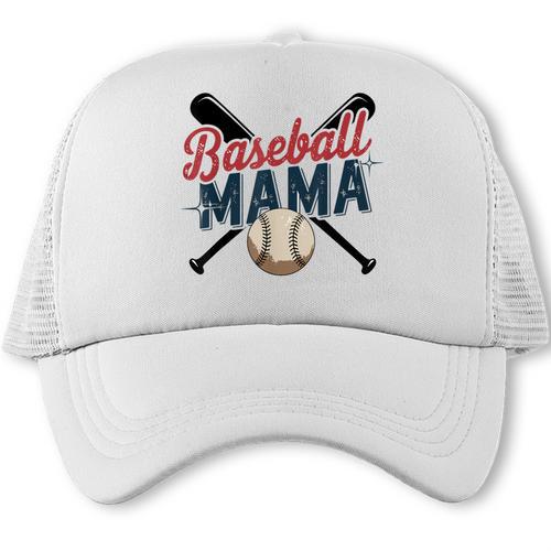 Baseball Mama Squad Proud Sports Mom Game Day Trucker Cap - Sportilla